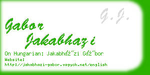 gabor jakabhazi business card